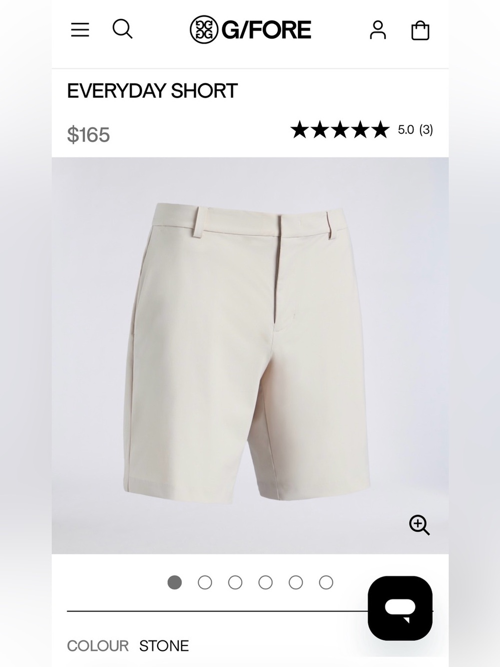 G/FORE Mens Everyday Short Stone Golf